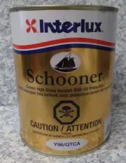 INTERLUX Y96 QTCA 1 Quart Schooner High Gloss Varnish UV Protection NEW