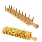 Burrito Serving Tray Burrito Tray Rack Taco Holder Stand for 8 Tacos Rolls Tray