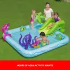 Inflatable Swimming Pool Water Slide Sprayer Kids Blow Up Splash Outdoor Backyar