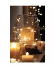 Apothecary & Co 15 Foot Battery-Powered 60 Warm White LED Lights String Light
