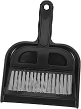 COOLHIYA Broom Dustpan Set for Home Small Broom and Dustpan Combination Black for Dining Table and Sofa