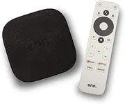 ONN Android TV 4K UHD Streaming Device with Voice Remote Google Assistant and High Speed HDMI Cable (100026240) Black