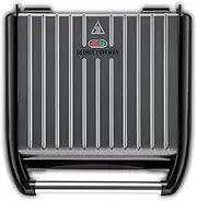 George Foreman Large Electric Steel Grill [Non stick, Healthy, Griddle, Toastie, Hot plate, Panini, BBQ, Energy saving, Vertical storage, Easy clean, Drip tray, Ready to cook light] Grey, 1850W 25051