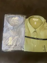 Lot of van heusen dress shirts new nwt easy wrinkle free XXL 18 18.5 striped