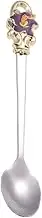 IMIKEYA Stainless Steel Enamel Coffee Spoon with Floral Handle Ergonomic Stirring Spoon for Tea and Dessert for Home Dining and Special Occasions Iris