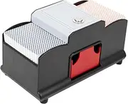 Automatic Card Shuffler, One/Two Deck Electric Casino Poker Card Shuffling with Auto Start/Stop Sensor Light, Power/Battery Operated Playing Card Shuffler for UNO, Texas Hold'em