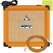 Orange Crush 12 12W 1x6 Guitar Combo Amp Bundle w/Pig Hog Woven Instrument Ca...