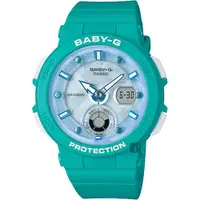 在飛比找ETMall東森購物網優惠-CASIO 卡西歐 Baby-G 海洋渡假 霓虹手錶-藍x綠