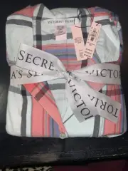 Victoria’s Secret Lightweight Plaid Flannel PJ Pajama Set Size Large