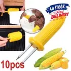 10 Barbecue Fork BBQ Skewers Fruit Holder Kitchen Accessories Corn Cob Holders