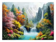 Beautiful Waterfall Canvas Print