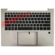 New For HP Elitebook 845G9 silver C case, backlit palm rest N14786-001