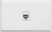 Excel 1 Gang Cat3 RJ12 Horizontal Telephone Outlet Socket, White