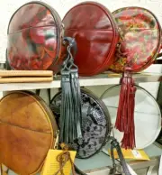 PATRICIA NASH Small Purse SCAFATI Canteen-Shaped tasseled Crossbody Bag NWT NEW