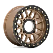 KMC Powersports KS235 Grenade Beadlock 15x6 4x137 38mm Satin Bronze Wheel