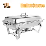 9L New Commercial Chafing Dish Buffet Stoves Food Warmer Stainless Steel Chafer