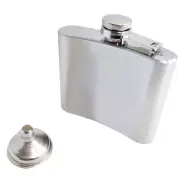 5oz Portable Pocket Flask with Funnel Alcohol Wine Bottle Stainless Steel 148ml