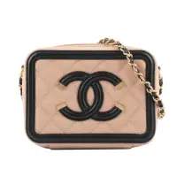 在飛比找momo購物網優惠-【CHANEL 香奈兒】Mini Vanity Case 荔