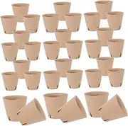 Kisangel Seedling Cups 60 Pulp Planting Pots Drains Direct Planting Home Pots for Herb Vegetable Gardening