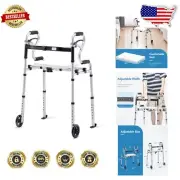 Reliable Folding Walker with Seat - One-Hand Folding Mechanism for Seniors