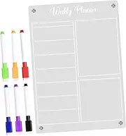 TEHAUX 1 Weekly Schedule Planner Whiteboard Erasable Calendar Board for Fridge Portable Dry Erase List for Family Reminders and Daily Planning Easy to Use