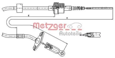 METZGER Clutch Cable For FIAT Palio Weekend Siena Strada 96-12 46781018