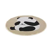 Anti-Slip Round Door Mat, Plush Panda Rugs, Washable Panda Rug, Comfortable Rugs for Bedroom, Living Room Panda Rug, Plush Door Mat, Anti-Slip Panda Rug, Round Panda Door Mat, Round Panda