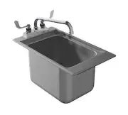 Advance Tabco DBS-1 13"x19" Stainless Steel Drop-In Bar Sink w/ 4" Faucet