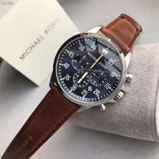 （琳琳二手）Michael KORS 飛行三眼計時-石英男錶 mk8362