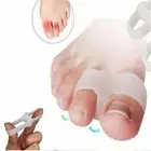 Silicone Two Hole Toe Separator Gel Foot Finger Thumb Valgus Protector Feet Care