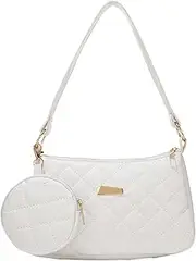 Underarm Purse | Underarm Diagonal Pattern PU Leather Shoulder Bag,Underarm With Small Bag Shoulder Bag For Travel
