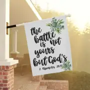 Jesus Garden & House Banner Pole not included lawn sign Lord scripture Bible art