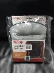 Nuby Reversible Baby Stroller Seat Liner Cover Black Gray Universal Fit New MIP