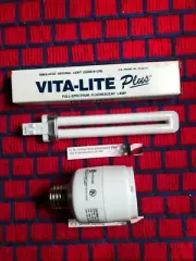 new VITA-LITE FULL SPECTRUM 13w light bulb AVIAN bird UVA UVB with FREE ADAPTER