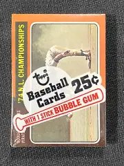 1975 Topps Mini Baseball Cello Pack Factory Sealed '74 N.L Champ/Mike Torres