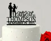 Personalised Mr & Mrs Fireman Acrylic CakeTopper Custom Name Wedding Decoration