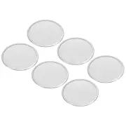 Sprouting Lids, 6 Pcs 82mm Stainless Steel Strainer Lids, Silver Tone