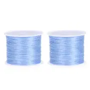 Elastic Cord DIY Making Stretchy String Craft Wire, Light Blue, 2 Rolls