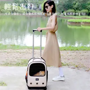 【OSLE】台灣現貨 寵物拉桿包 寵物拉桿背包 狗狗拉桿包 大號貓咪寵物包 寵物背包 寵物外出包 寵物後背包 寵物包包