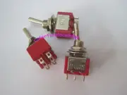 5 x Red DPDT MINI Toggle Switches ON ON CAR DIY Switch 2A 250VAC 5A 120VAC 6-Pin
