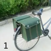 1980s Army Canvas Double Pannier Bags Green Bike Rear Seat Vintage Military New