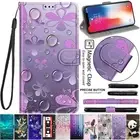 For Samsung Galaxy A15 A14 A13 A54 A55 Magnetic Leather Pattern Cards Phone Case