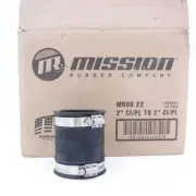 24 Pk Mission Rubber Flex Seal Coupling 2" x 2" w/Stainless Steel Clamps MR56 22