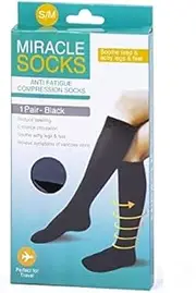 [AcosE] Pair Compression MIRACLE SOCKS for Aching Feet, Varicose Veins, Flight, Travel S/M