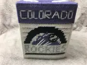 MLB Colorado Rockies Plastic Canvas Tissue Box Cover