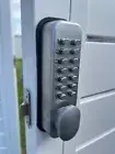PUSH BUTTON SECURITY LOCK Silver locks double sided Keypad & Knob 30mm Gate Door