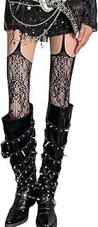 [Oxtxuzdm] Women's Garter Belt Tights Patterned Fishnet Thigh High Stockings Tights High Waist Pantyhose Suspender Pantyhose Gifts