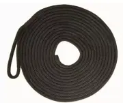 Boat Mooring Rope Black, 16 Strand Polyester, UV Stabilised, 10mmx3M, Dock Line