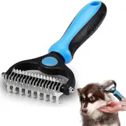 2 In 1 Pet Grooming Tool Dematting Comb For Dogs Cats 2 Sided Undercoat Rake Deshedding Tool