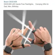 Dicever Rotatable Ring Flashlight 2-Pc Super Bright Stretch Long Time Hands Free
